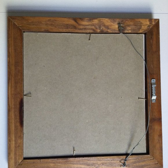 Wall decor framed print bird home decor 28.5cm x 28.5cm wood frame - Picture 5 of 5